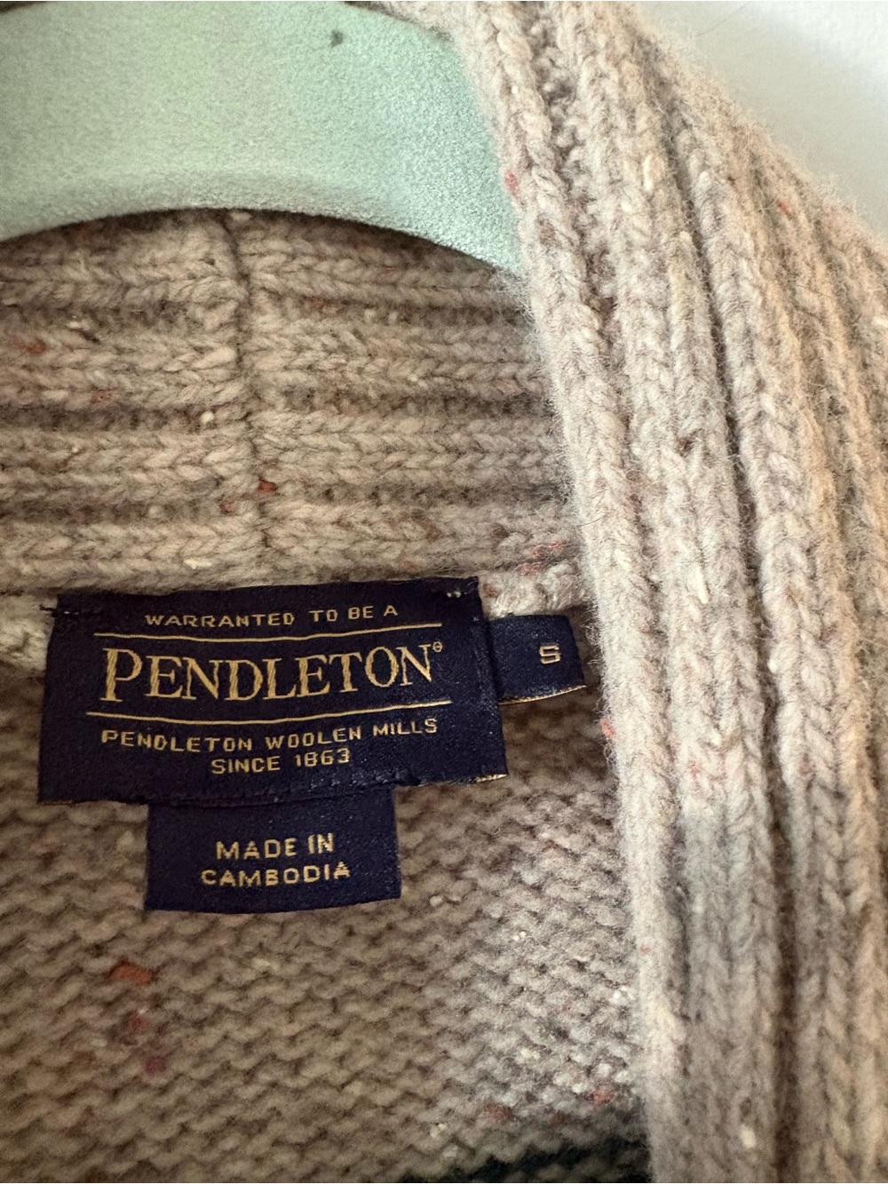 Camp Stripe Lambswool Blend Wrap Cardigan Like New Small - Picture 4 of 8
